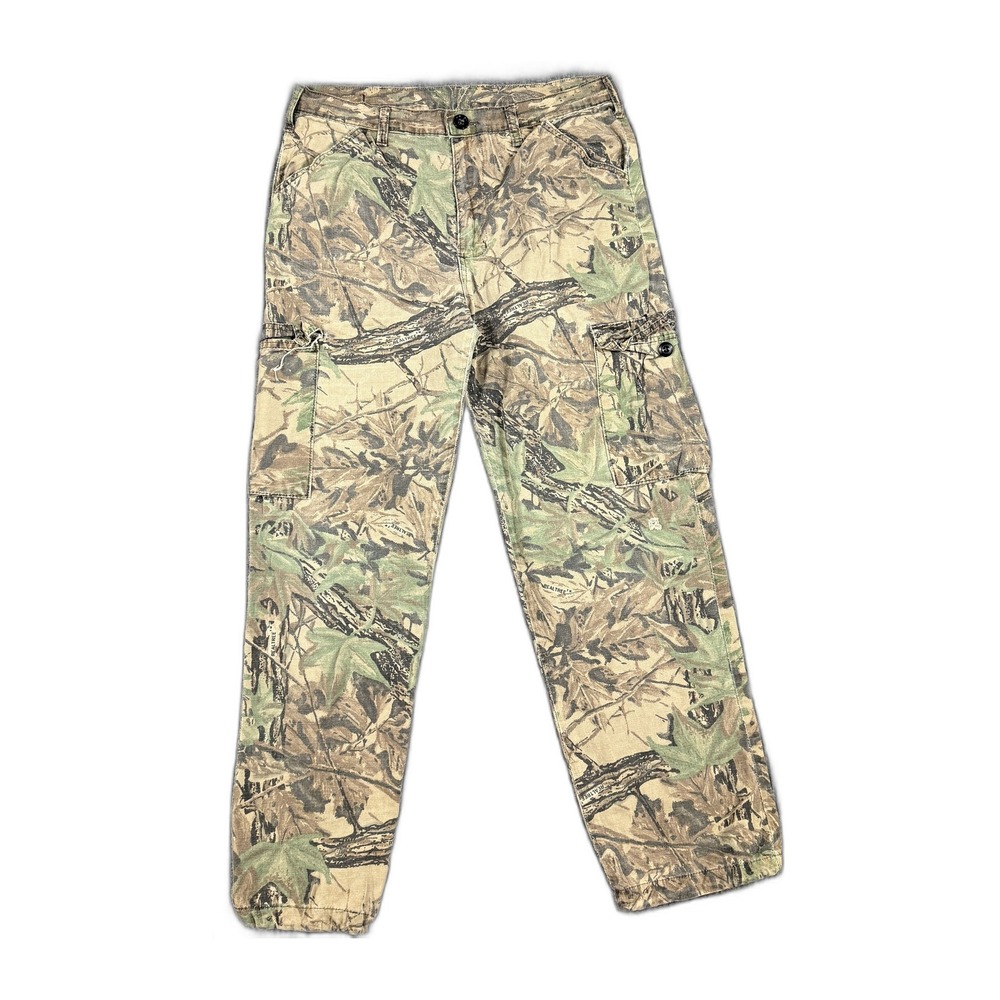 Realtree Camo Cargo Pants Medium Hunting Leaf Camouflage 6 Pocket Trousers